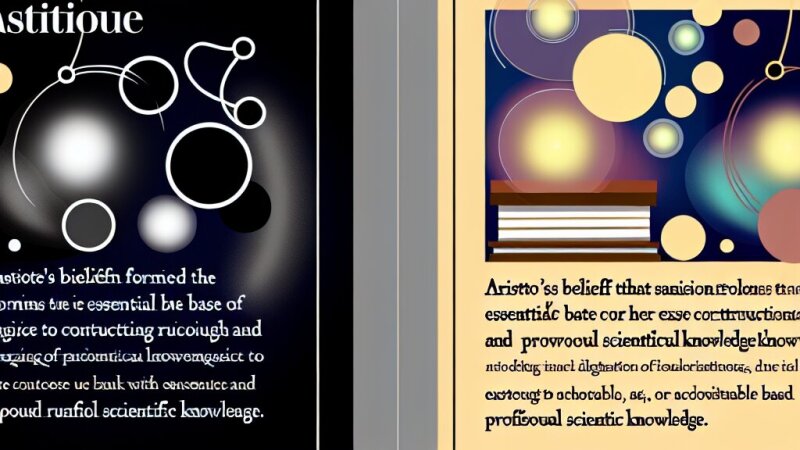 Aristote : comment la sensation fonde la connaissance scientifique