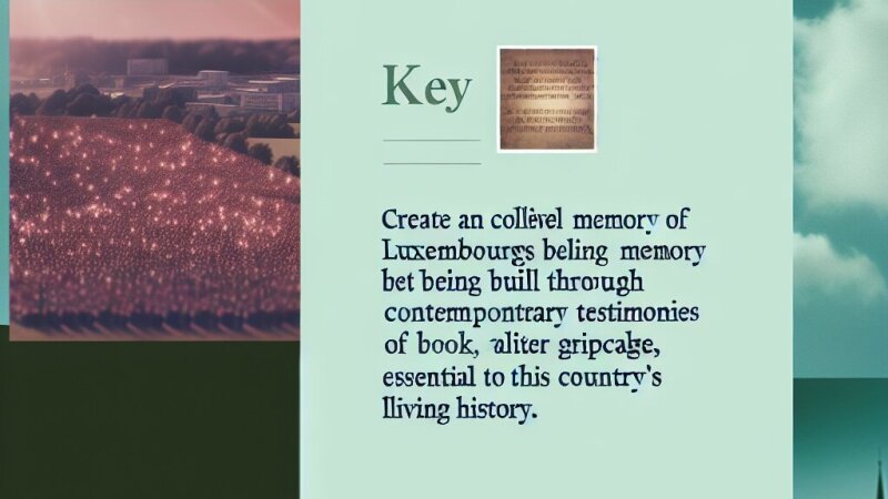 La mémoire collective luxembourgeoise à travers le témoignage contemporain