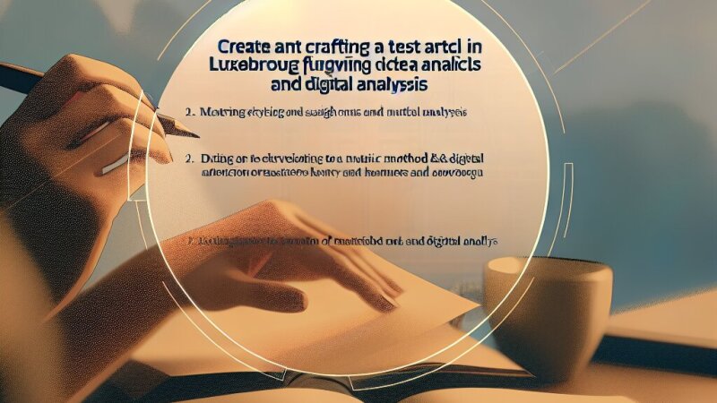 Rédaction d’un article test au Luxembourg : méthode et analyse numérique