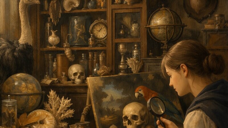Réinterprétation des peintures de cabinets de curiosités au XVIIe siècle