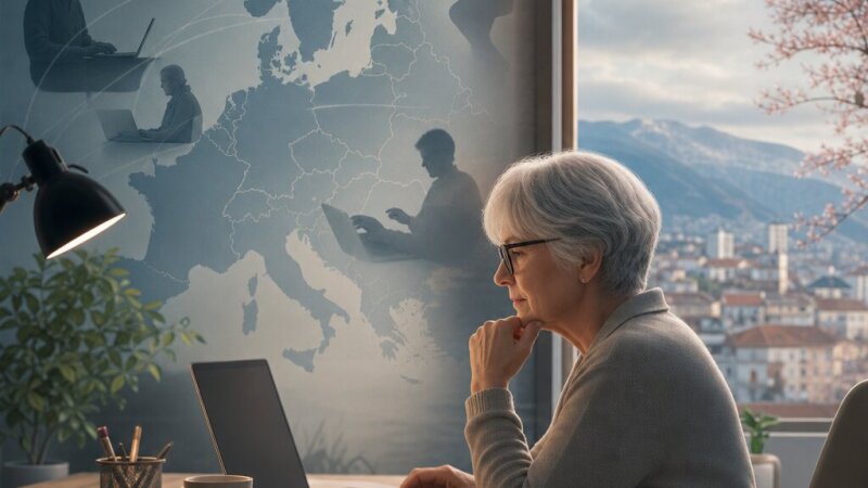 Télétravail des seniors en Europe : âge, santé et contexte